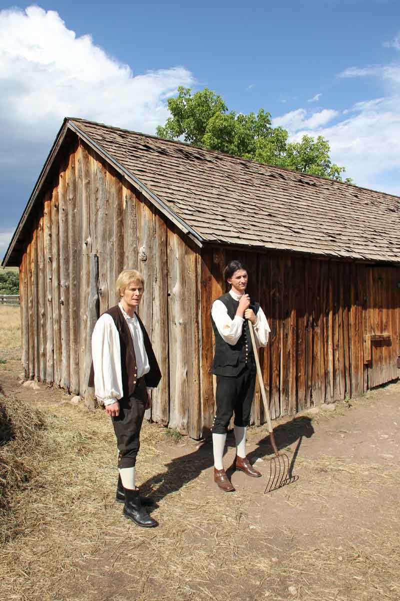 Our farm boys George Lindsey (Ben Kroger) and WIll Stiles (Macleish Day)