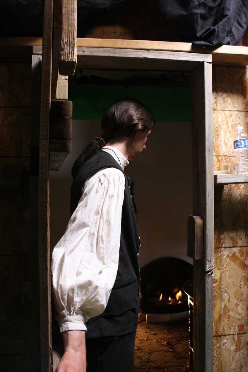 Macleish Day entering the set