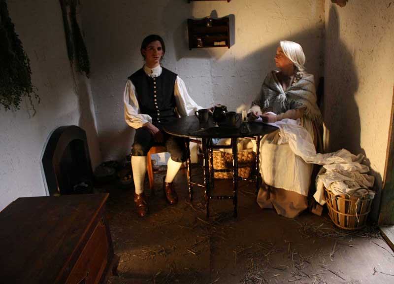 Will Stiles (Macleish Day) and Anne Stiles (June Polner) in the cottage