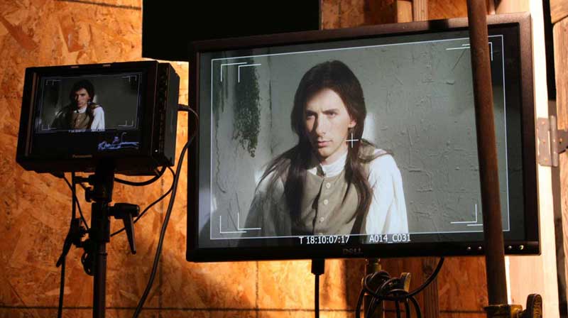 Will Stiles (Macleish Day) in the RED camera monitor
