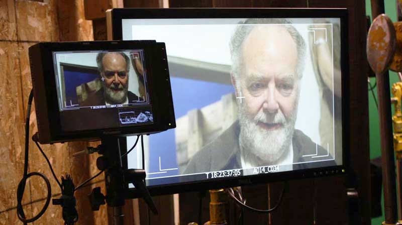 Nathaniel Cole (Tim Englert) in the RED camera monitor