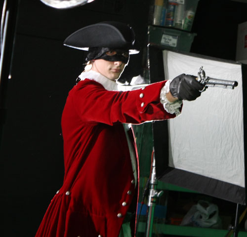 Macleish Day as the Highwayman takes aim at the camera