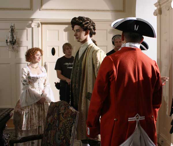 Christa Cannon (left) as Lady Catherine Stiles and Macleish Day as Sir Malcolm Stiles