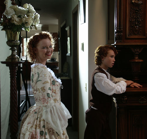 Christa Cannon as Lady Catherine and Tom Place as Young Henry for The Highwayman promo shoot
